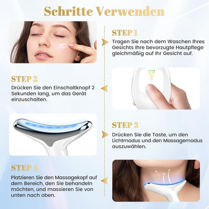 Masajeador facial antiarrugas con eliminación de doble mentón, masaje facial EMS para hombre y mujer, dispositivo de cara en V, dispositivo para tonificar la piel y levantar, mejorar,